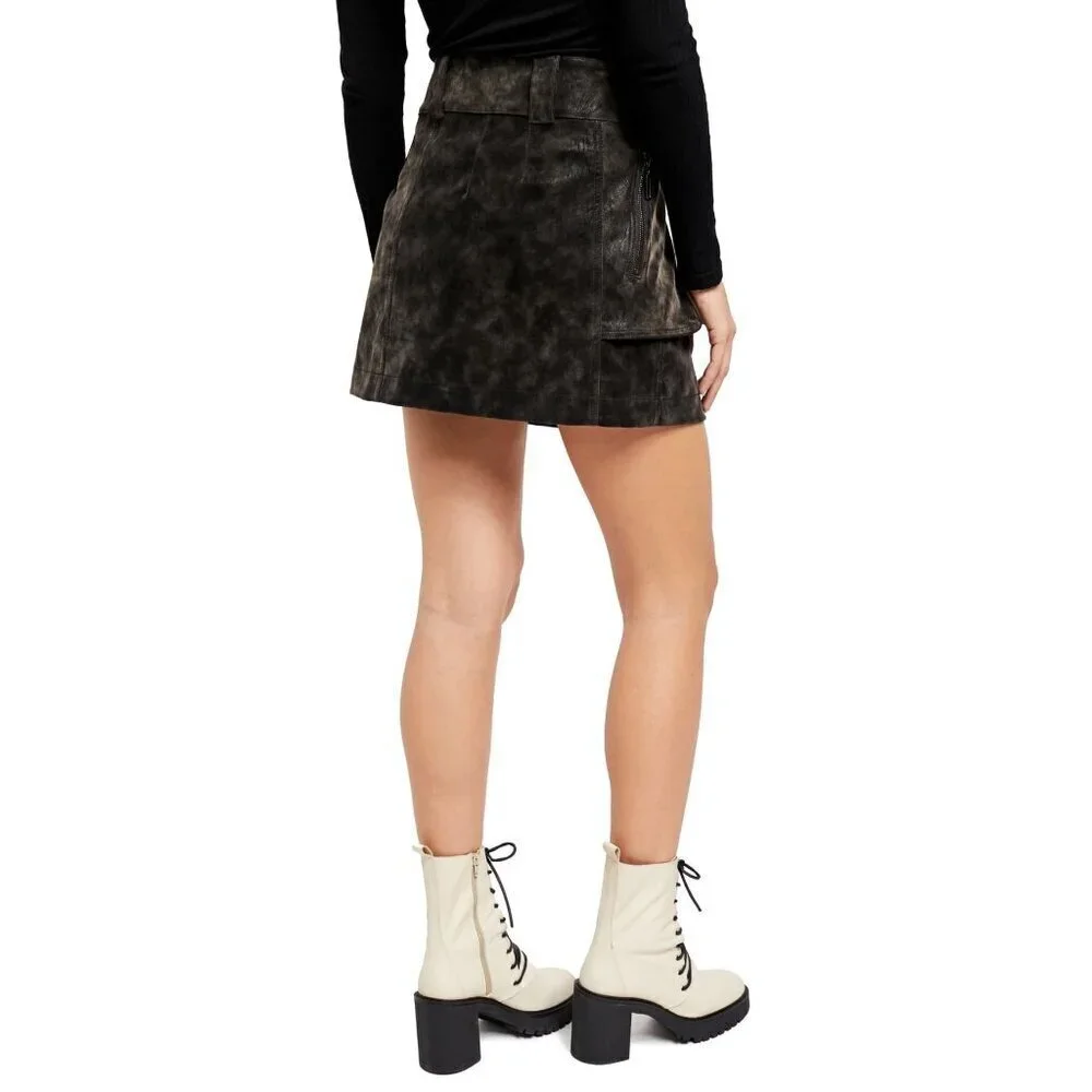 Free people Carson Utility Faux Wrap Mini Skirt, Size 2,  New